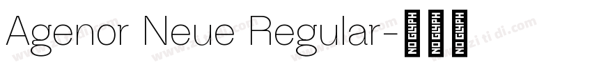 Agenor Neue Regular字体转换